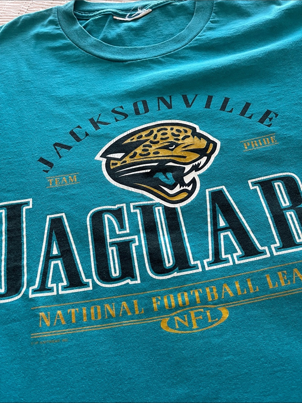 Jacksonville Jaguars vintage teal Graphic Team T-Shirt - Picture 4 of 6